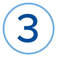 number 3 with a circle around it